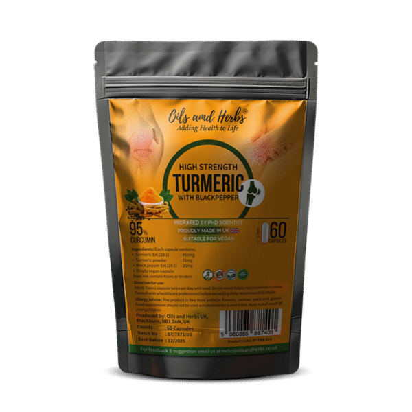 95% Curcumin- Turmeric with black pepper capsules