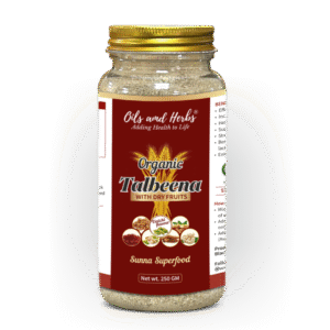 organic talbeenah (barley) powder with dry fruits