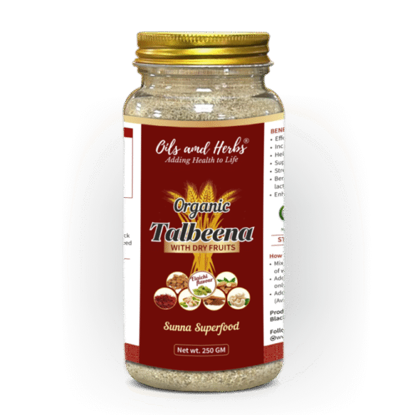 organic talbeenah (barley) powder with dry fruits