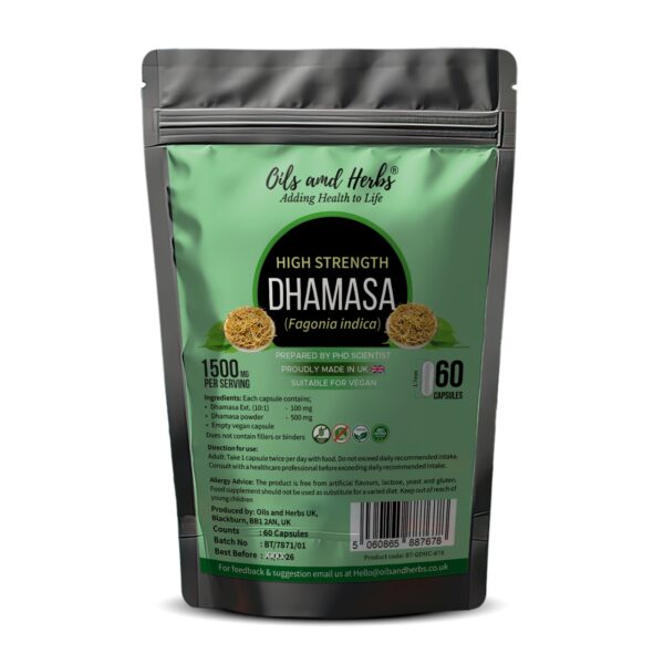 High Strength Dhamasa ( Fagonia Arabica ) Capsules 1500mg