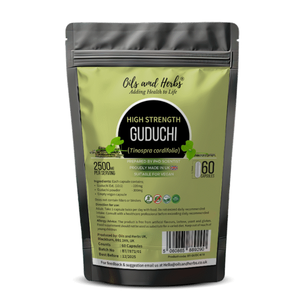Organic Guduchi Capsules- 2500mg Tinospora Cordifolia
